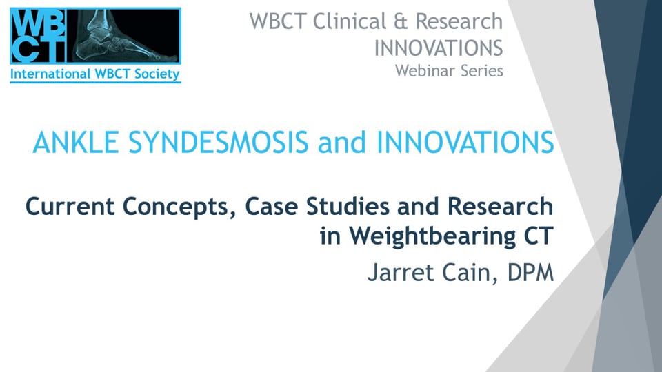 Int. WBCT Society: Current Concepts, Case Studies and Research in Weightbearing CT