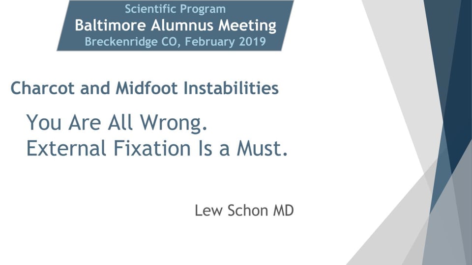 Baltimore Fellows Course 2019: You are all wrong. External fixation is a must.
