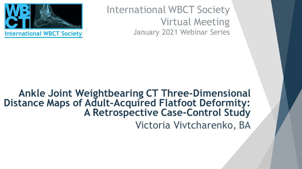 Int. WBCT Society: Ankle Joint Weightbearing CT Three-Dimensional Distance Maps of Adult-Acquired Flatfoot Deformity: A Retrospective Case-Control Stu